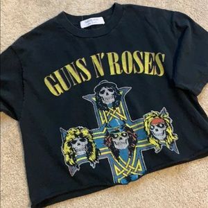 Daydreamer x Free People guns and roses crop top